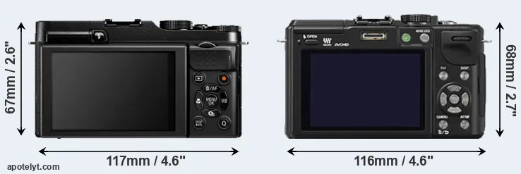 Comparison X-A1 or GX1 rear