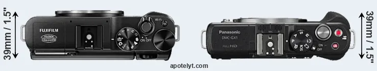 Compare X-A1 versus GX1 top