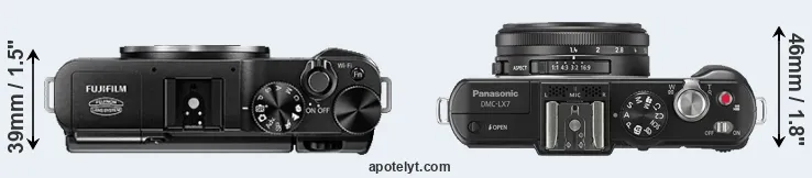 Compare X-A1 versus LX7 top