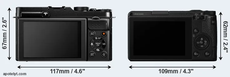 Comparison X-A1 or GR III rear
