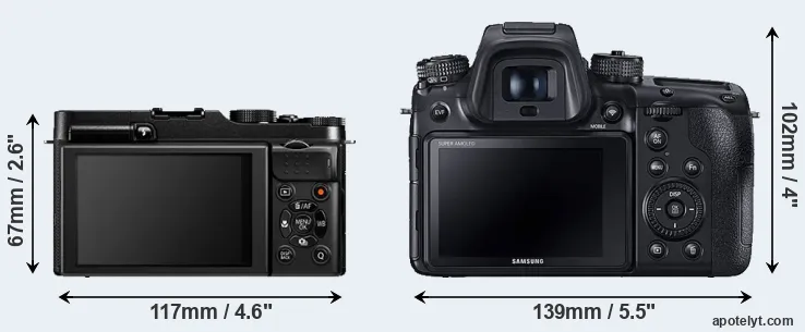 Comparison X-A1 or NX1 rear