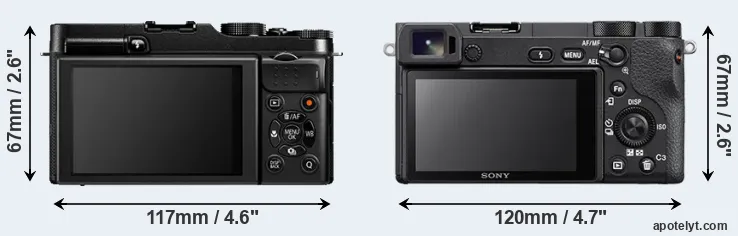 Comparison X-A1 or A6500 rear