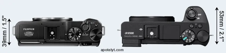 Compare X-A1 versus A6500 top