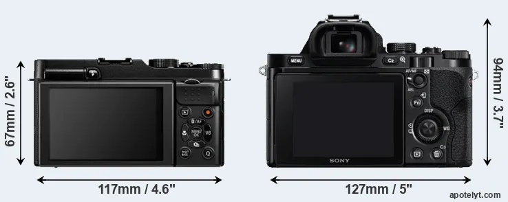 Comparison X-A1 or A7 rear