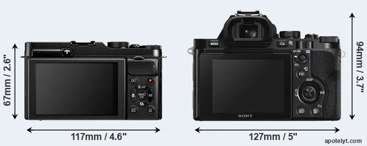 Comparison X-A1 or A7S rear
