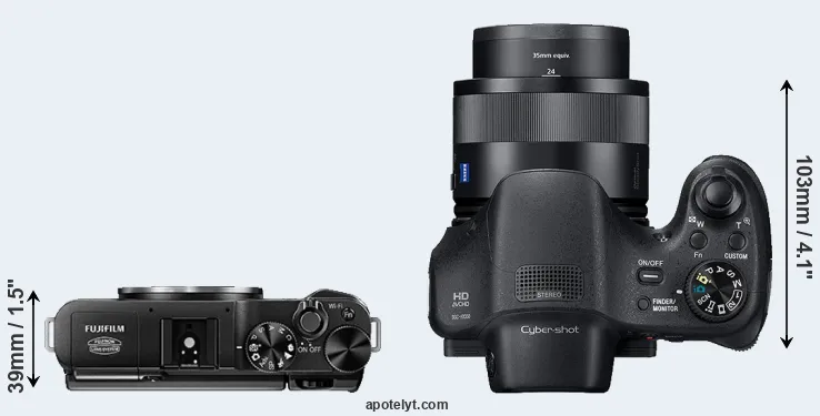 Compare X-A1 versus HX350 top