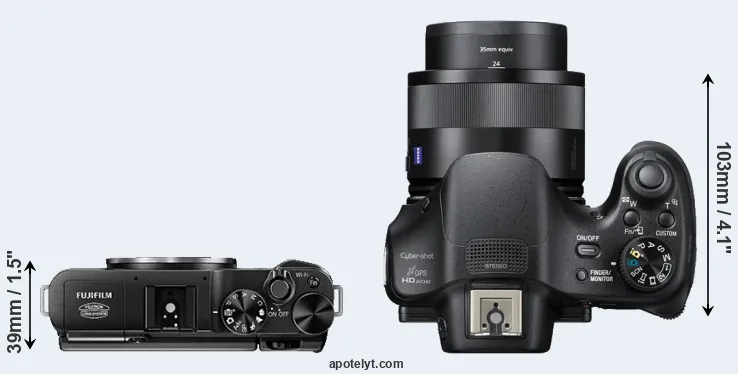 Compare X-A1 versus HX400V top
