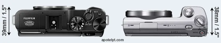 Compare X-A1 versus NEX-5 top