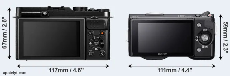 Comparison X-A1 or NEX-5N rear