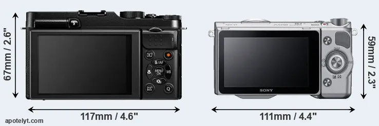 Comparison X-A1 or NEX-5T rear