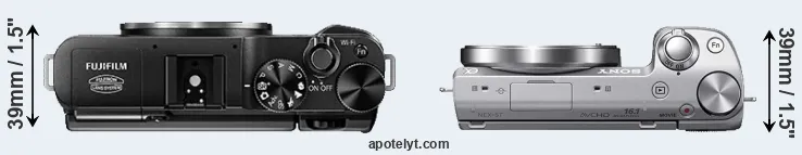 Compare X-A1 versus NEX-5T top