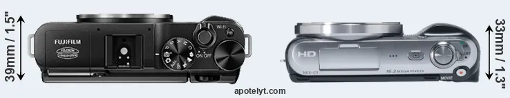 Compare X-A1 versus NEX-C3 top