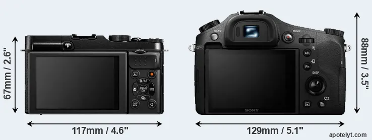 Comparison X-A1 or RX10 II rear