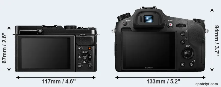 Comparison X-A1 or RX10 III rear