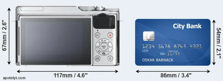 X-A10 and credit card rear side