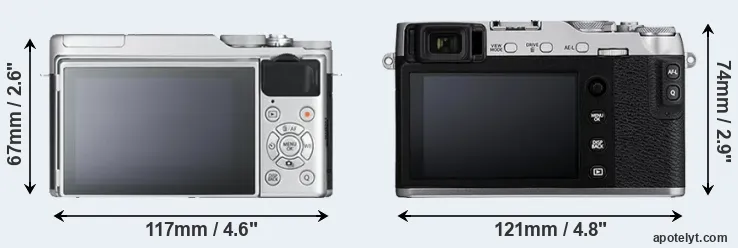 Comparison X-A10 or X-E3 rear