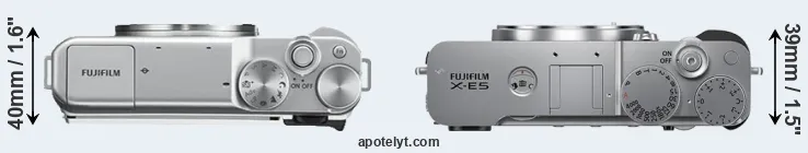 Compare X-A10 versus X-E5 top