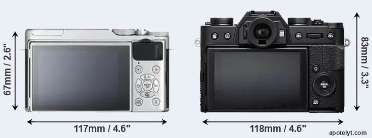 Comparison X-A10 or X-T20 rear