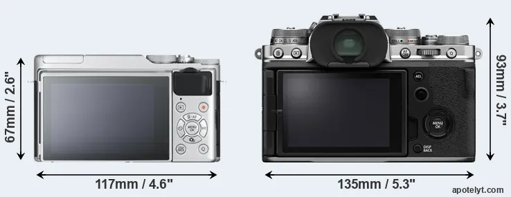 Comparison X-A10 or X-T4 rear
