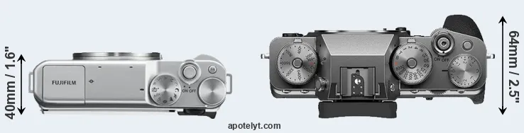 Compare X-A10 versus X-T4 top