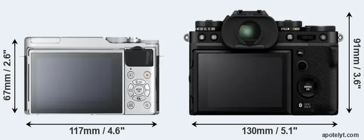 Comparison X-A10 or X-T5 rear