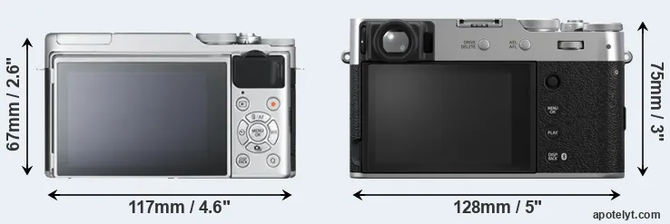 Comparison X-A10 or X100VI rear