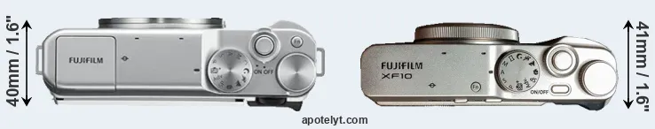 Compare X-A10 versus XF10 top