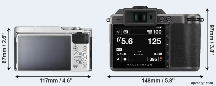 Comparison X-A10 or X1D II rear