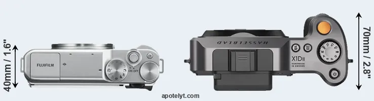 Compare X-A10 versus X1D II top