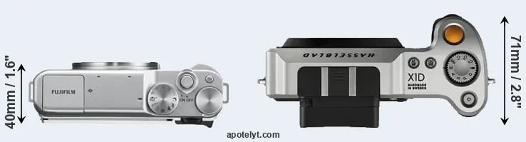 Compare X-A10 versus X1D top