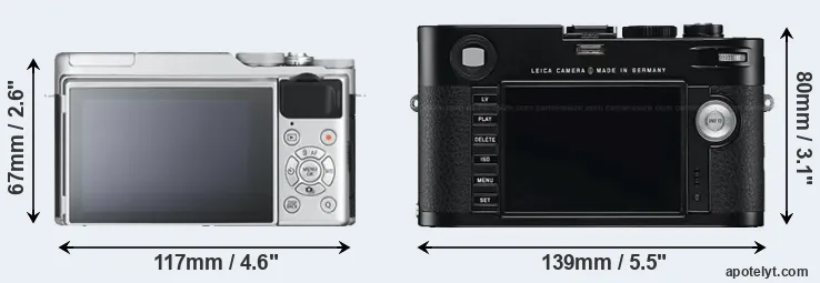 Comparison X-A10 or M Typ 240 rear