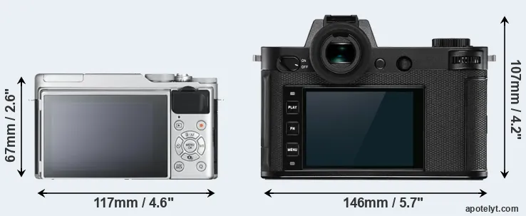 Comparison X-A10 or Leica SL2 rear