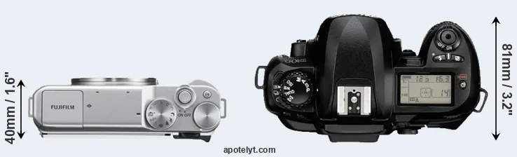 Compare X-A10 versus D100 top
