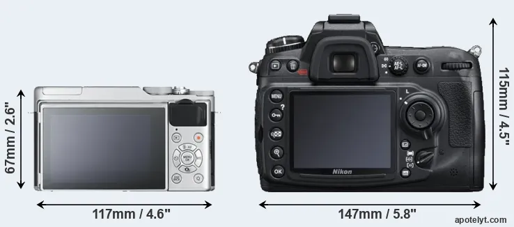 Comparison X-A10 or D300S rear