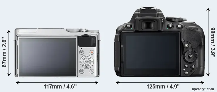 Comparison X-A10 or D5300 rear
