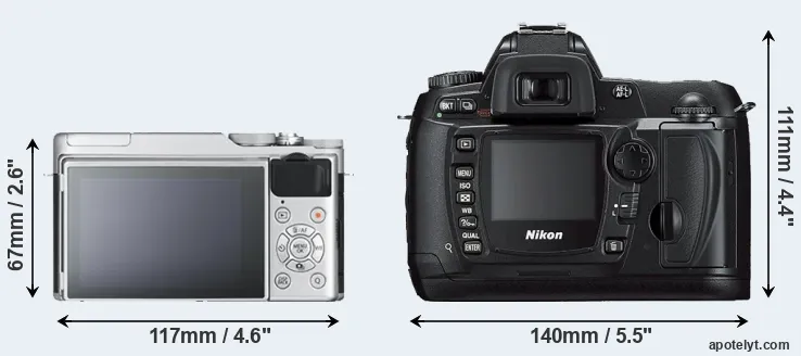 Comparison X-A10 or D70s rear
