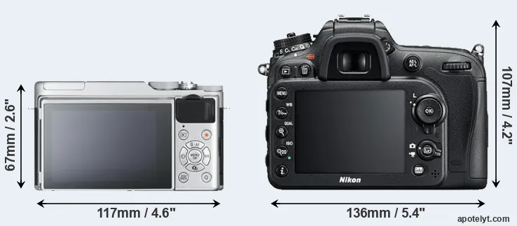 Comparison X-A10 or D7200 rear