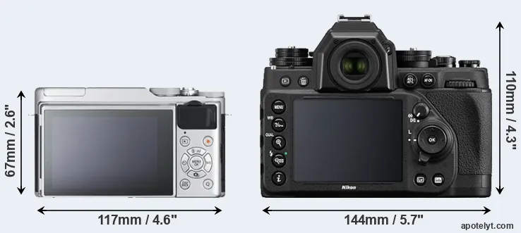 Comparison X-A10 or Df rear