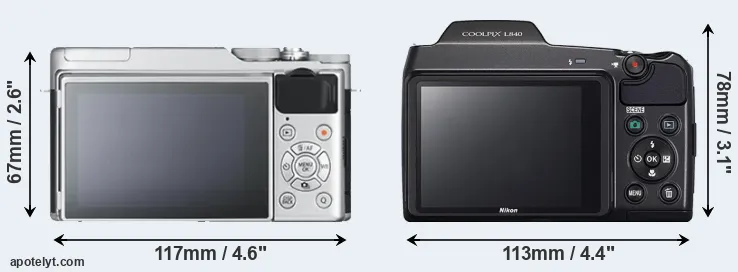 Comparison X-A10 or L840 rear