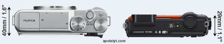 Compare X-A10 versus W300 top