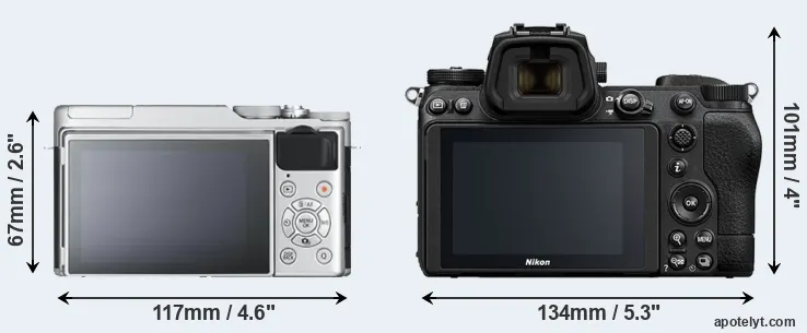 Comparison X-A10 or Z6 II rear