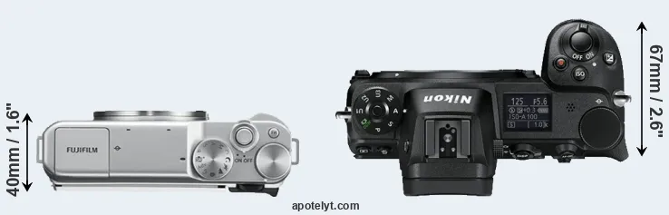 Compare X-A10 versus Z6 top