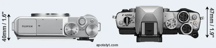 Compare X-A10 versus E-M10 II top