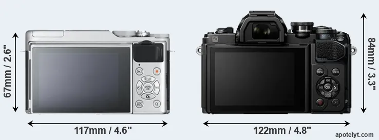 Comparison X-A10 or E-M10 III rear