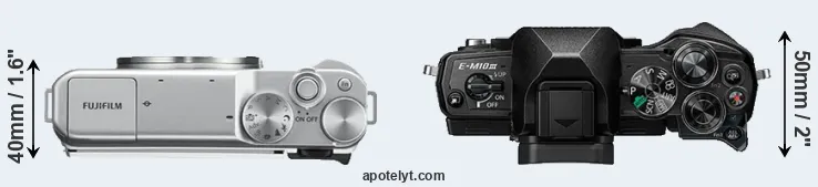 Compare X-A10 versus E-M10 III top