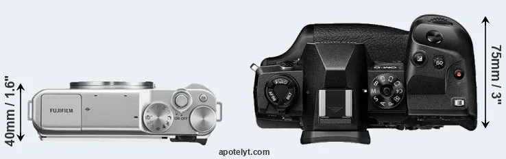 Compare X-A10 versus E-M1X top