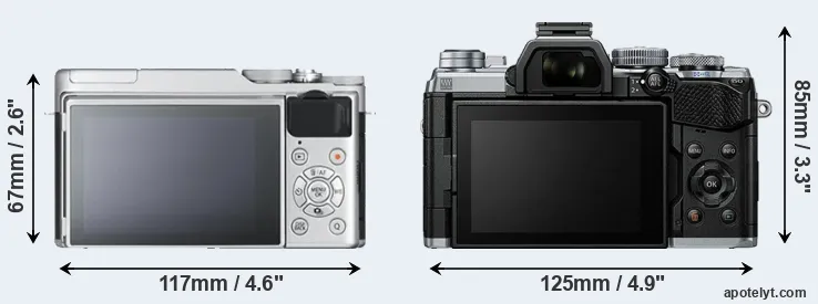 Comparison X-A10 or E-M5 III rear