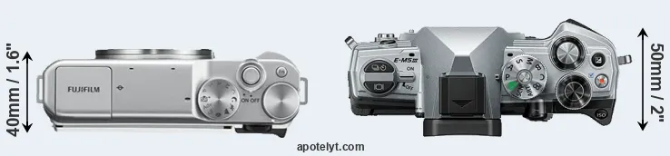Compare X-A10 versus E-M5 III top