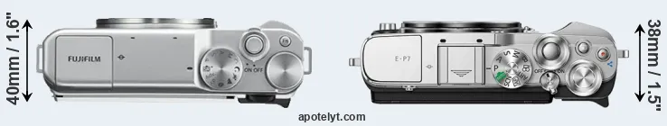 Compare X-A10 versus E-P7 top