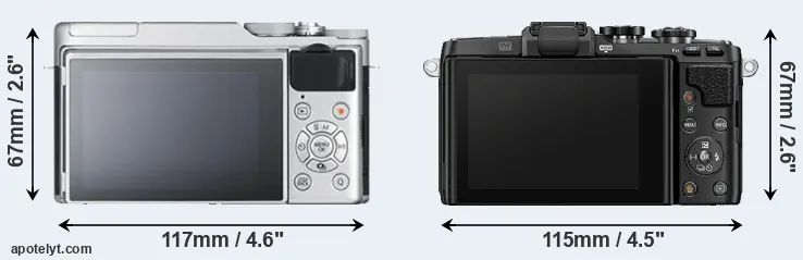 Comparison X-A10 or E-PL7 rear